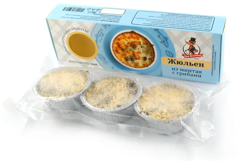 Жюльен из минтая с грибами с/м Don Kreveton 0,3кг*16шт
