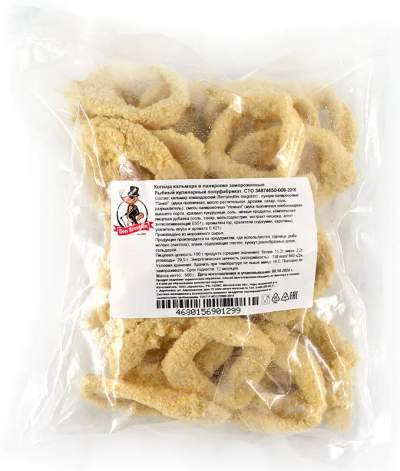 Кольца кальмара в панировке с/м Don Kreveton 0,5кг*10шт