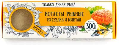 Котлеты рыбные из судака и минтая в панировке с/м Don Kreveton 0,3кг*16шт