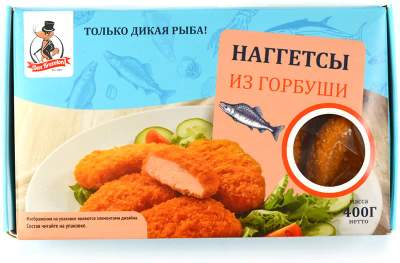Наггетсы из горбуши в панировке с/м Don Kreveton 0,4кг*9шт