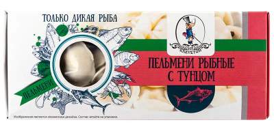 Пельмени рыбные с тунцом желтоперым с/м Don Kreveton 0,4кг*12шт